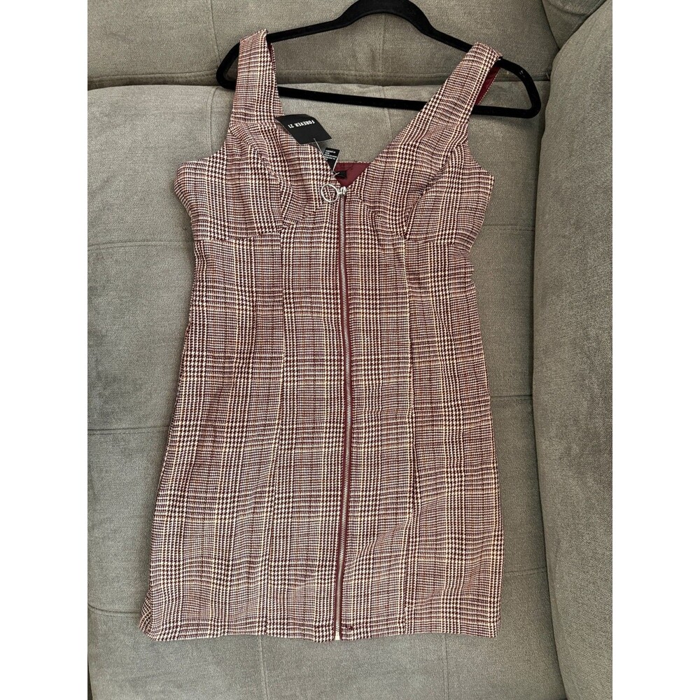 Forever 21 - M - Vintage Bodycon Houndstooth Zip Dress